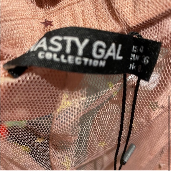 NastyGal Vacation Stars Pink Wide Leg High Waist Slit CoverUp Pants Taylor Swift - Picture 8 of 10